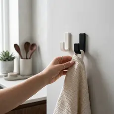 Gancho Suporte Resistente adesivo Parede Para Toalhas Cozinha Banheiro Sem Furos Forte Fixação Dupla