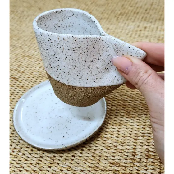 XÍCARA BRANCA 110ML ANDORINHA CERÂMICA ARTESANAL / CAFÉ /CHÁ LOUÇA EXPRESSO MESA POSTA LOUÇA / CASAL