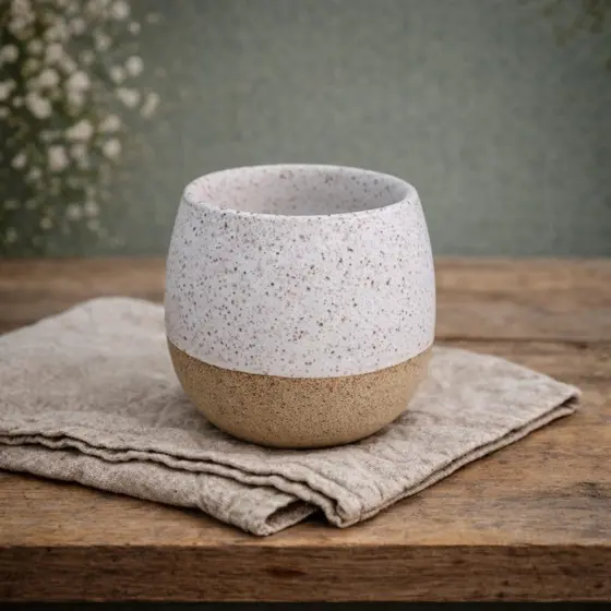 COPO REDONDO ORGÂNICO CERÂMICA ARTESANAL 200ML LOUÇA CASA COZINHA CAFÉ ÁGUA CHÁ DECORAÇÃO MESA POSTA