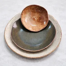 Kit 3 peças Bowls Orgânicos em Cerâmica Artesanal Cores Lindas e Elegantes /Tigela / Mesa Posta/luxo