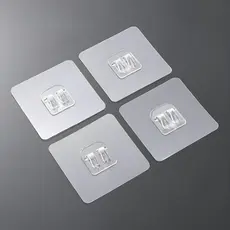 Kit Ganchos De Parede Transparente Não Marcante Autoadesivo Suporte Para Prateleira de Encaixe