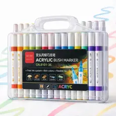 Kit 12/24/36/48/60 Caneta Marcadora Acrílica Líquida Direta, Pincel de Pintura para Desenho DIY