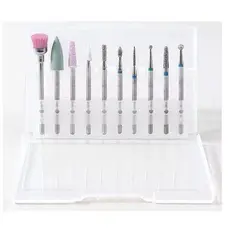 Kit 10 Brocas Diamatadas para Unhas Acrigel Gel Fibra Porcelana Lixadeira Motor Elétrico De Unha