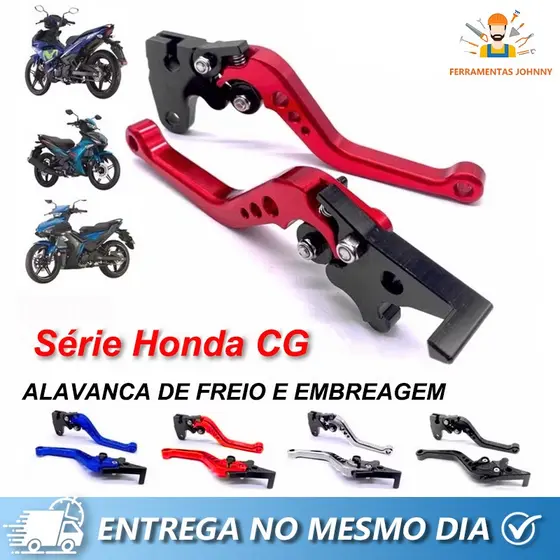 Manete de freio embreagem esportivo a  CG125 CG150 CG160 Regulagem Freio Lona Várias Cores