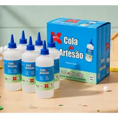 Cola de Silicone 250ml Artesanato EVA Isopor Tecido Papel Madeira Secagem Rápida Alta Resistência - Make+
