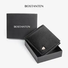 BOSTANTEN Carteira Masculina Slim Com Caixa de Presente Presente para Namorado e Pai Compacta, Minimalista e Estilosa