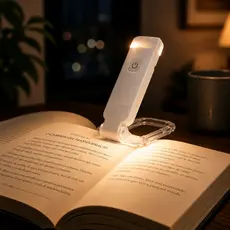 Luz de Leitura LED para Livros com Clip Brilho Ajustável USB Portátil Proteção dos Olhos Marcador de Página