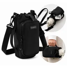 Bolsa Porta Garrafa Copo Térmico 1L Com Alça Transversal e Bolso Para Celular Squeeze