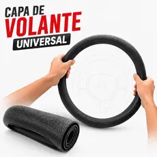 Capa De Volante Universal Antiderrapante Proteção Contra Desgaste E Suor Preta Em Silicone Flexível  Conforto dirigir