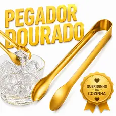 1/2/4 Pegador de Gelo Dourado Mini Inox SUS304 Luxo Pinça Drinks Bar Frios Petiscos Churras Gourmet e Festas