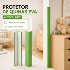 Protetor de Quina EVA Autocolante 50cm Para Móveis e Paredes