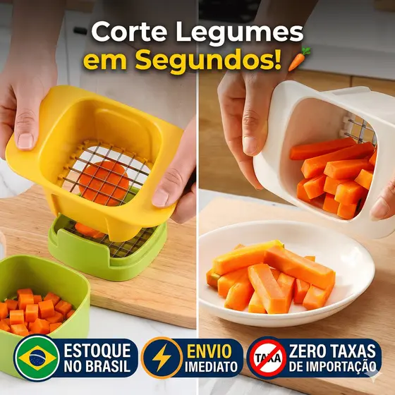 Fatiador de Legumes com Lâminas de Aço Inoxidável – Multiuso, Seguro e Eficiente