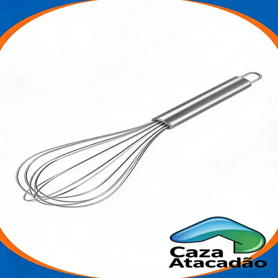 Batedor De Ovos 28,5 Cm Gourmet Fouet Omelete Bolo Cozinha Aço Inox Fue