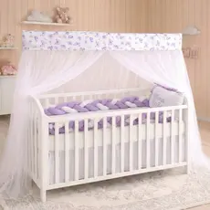 Mosquiteiro Berço Americano Mini Berço Tule Bando Estampado Mosqueteiro Menino Menina