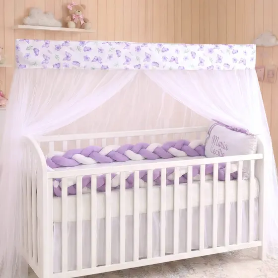 Mosquiteiro Tule Berço Americano E Mini Berço Bando Estampado Infantil Menino Menina