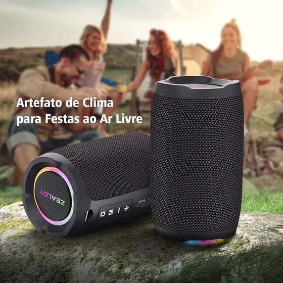 ZEALOT S49 Caixa de Som Bluetooth 10W Portátil 3600mAh TWS IPX6 À Prova d’Água Alta Duração Som Potente Design Moderno