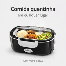 Marmita Elétrica Térmica Portátil Bivolt Carro e Casa Aquece Comida Sem Microondas