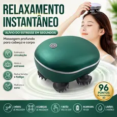 Massageador Elétrico Portátil Pescoço Ombro Corpo Couro Cabeludo Alívio de Dor Muscular Recarregável USB