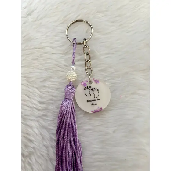 Kit 10 Chaveiros de Resina com Tassel | Lembrancinha Personalizada