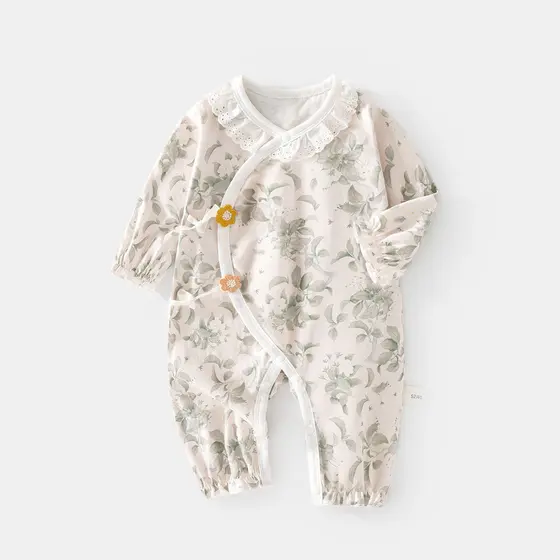 Bebê recém-nascido borboleta roupas bebê gelo oxigênio algodão bebê verão fino macacão ar condicionado roupas bebê macac