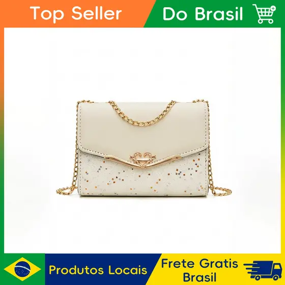 CHENXIAOHONG Bolsa Transversal Bolsa Feminina Pequena Brilhante Bolsa De Ombro Casual Couro Elegante