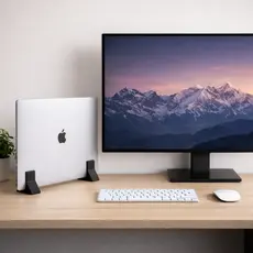 Suporte Vertical Notebook Fechado com Adesivo Dupla Face | Organizador de Mesa para Laptop