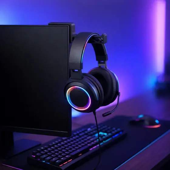 Suporte de Headset e Fone de Ouvido para Monitor - Encaixe Universal