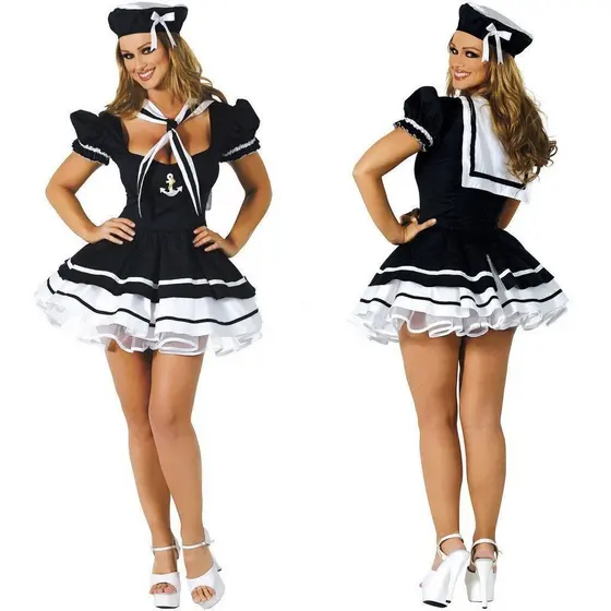 SUPER PROMOÇÃO: VESTIDO DE COSPLAY DE MARINHEIRO, Fantasia de Marinheiro