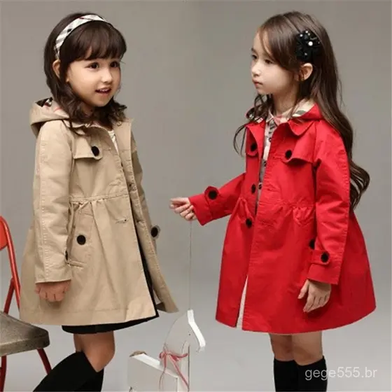 Jaqueta Corta-Vento de Primavera e Outono para Crianças, Nova Moda Infantil, 3-12 Anos