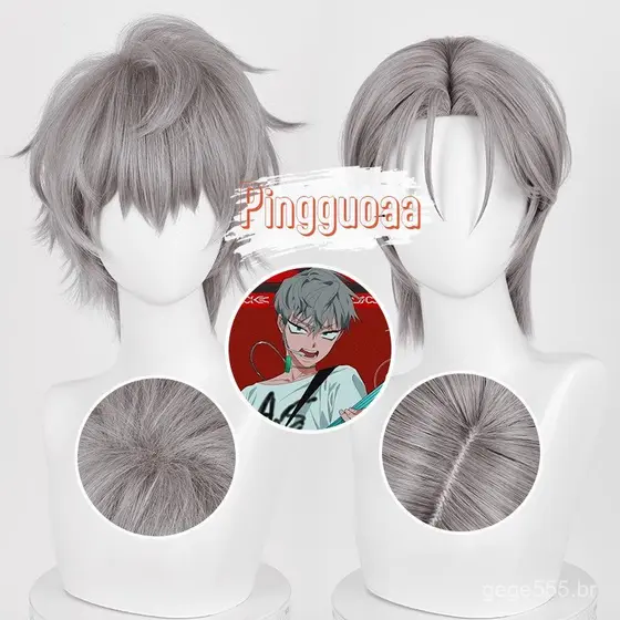 Peruca de Cosplay Alien Stage Até 30cm Curta Resistente ao Calor Sintética