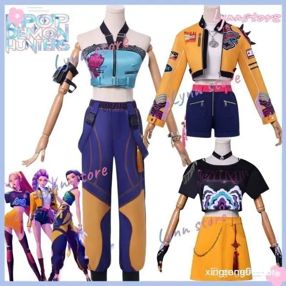 Conjunto de Acessórios para Fantasia de Cosplay de Anime KPOP Demon Slayer RUMI ZOEY MIRA para Festa JQIF 1ND7