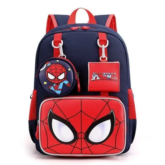 Mochila do Homem-Aranha para Meninos e Meninas com Padrão de Animais e Design de Desenho Animado