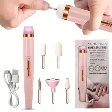 Lixadeira de Unhas Elétrica Sem Fio Portátil 5 em 1 Recarregável para Manicure e Pedicure