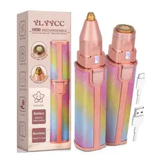 Depilador Eletrico Feminino 2 EM 1 Portátil Recarregavel Removedor de Sobrancelha Facial Buço Batom