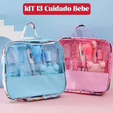 Kit 13 Peças de Cuidados com o Bebê Recém-Nascido – Saúde e Higiene,Rosa e Azul