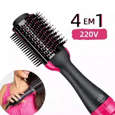 Escova Secadora One Step 220V 4em1, Escova Ar Quente Alisa e Modela Cabelo | Envio Imediato