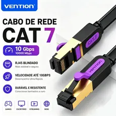 Vention Cabo de Rede Blindado CABO Internet CAT7 de alta Velocidade 10Gbps Para Laptops PS 4 Roteador