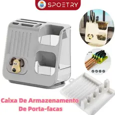 Caixa De Armazenamento De Porta-facas Multifuncional Escorredor De Talheres Para Organizador Porta Talheres