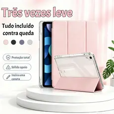 Capa iPad 10ª Geração e Air – Acrílica Anti-amarelamento, Suporte e Porta Caneta com Proteção