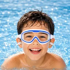 KIT2 Óculos de Natação para Crianças Lentes Grandes para Meninos e Meninas, Óculos Confortáveis para Piscina