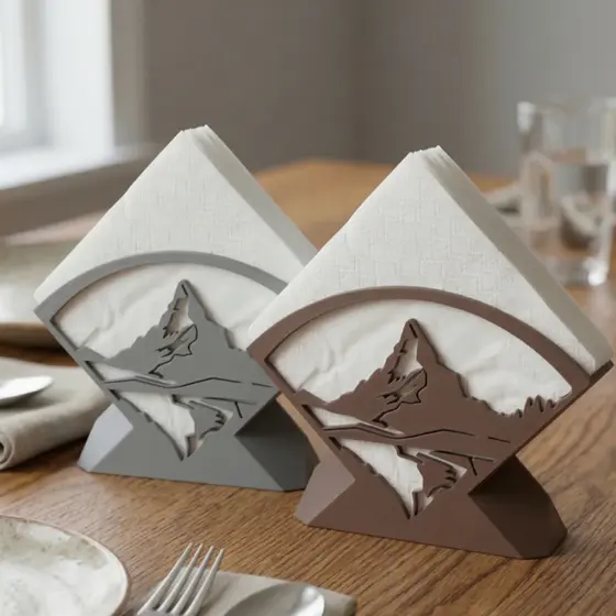 Porta Guardanapo De Papel Mesa Montanha Cozinha Decorativo Duas Cores Cantinho Do Café Suporte Enfei