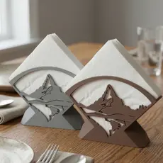 Porta Guardanapo De Papel Mesa Montanha Cozinha Decorativo Duas Cores Cantinho Do Café Suporte Enfei