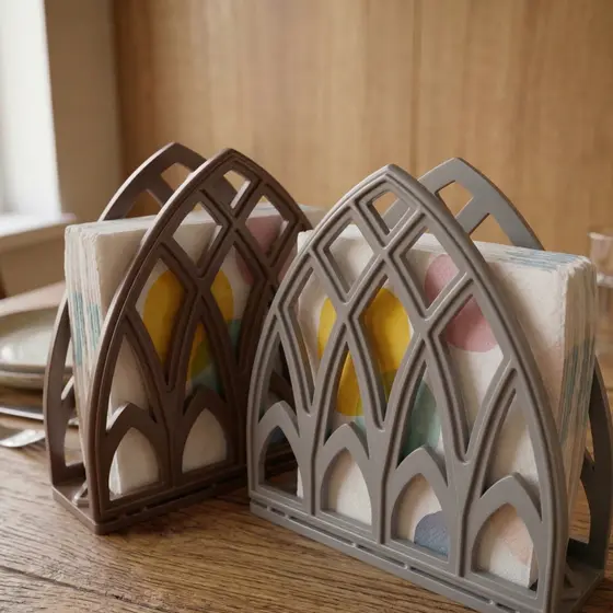 Porta Guardanapo De Papel Mesa Catedral Cozinha Decorativo Duas Cores Cantinho Do Café Suporte Enfei