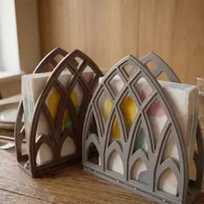 Porta Guardanapo De Papel Mesa Catedral Cozinha Decorativo Duas Cores Cantinho Do Café Suporte Enfei