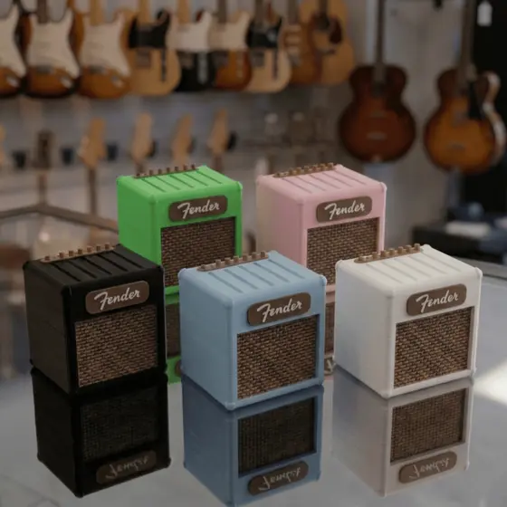 Porta-Palhetas Guitarra Fender – Mini Amplificador Suporte para Palhetas – Palhetas