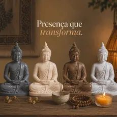 Escultura Estátua Buda Sabedoria Decorativa Zen Altar Yoga Meditação Aromaterapia