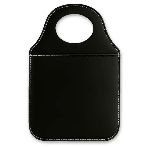 Bolsa Organizadora Lixo de Carro em Couro com Costura Reforçada Acessório Organizador Veicular