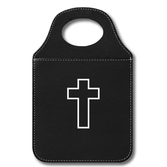 Lixo de Carro Estampado Fe Catolica Jesus Em Couro Sintético