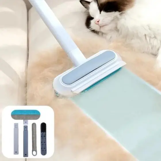 Escova de Limpeza Mágica Multiuso Multifuncional 4 em 1 Tira Poeira Removedor De Pelos de Pet e Roupa