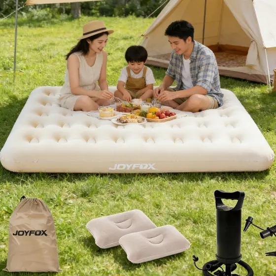 Colchão Inflável 2-3 pessoas Casal Suporta 300kg Ideal Para Camping e Viagens